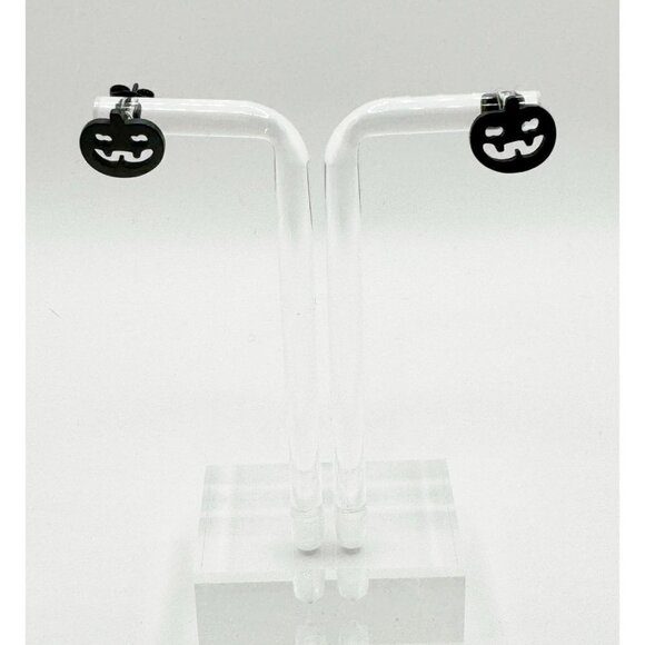 Halloween Stud Earrings Pumpkin Ghost Stainless Steel - Picture 1 of 4